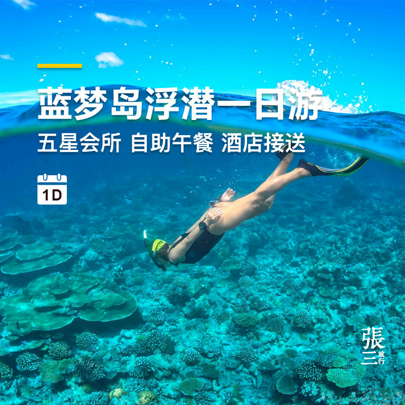 巴厘岛:蓝梦岛一日游浮海底漫步追逐Manta Ray