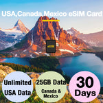 Load image into Gallery viewer, USA,Canada,Mexico prepaid travel eSIM card
