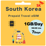 Load image into Gallery viewer, South Korea Prepaid Travel eSIM Card - SK Telecom (Data Only)
