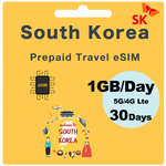 Load image into Gallery viewer, South Korea Prepaid Travel eSIM Card - SK Telecom (Data Only)
