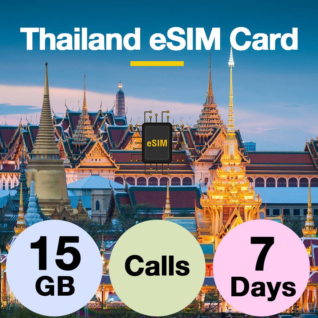 Thailand Prepaid Travel eSIM Card 15GB/50GB for 7/10 Days - AIS
