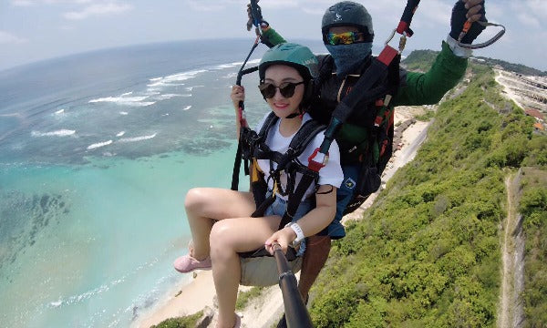 Paragliding Adventure at Bali Timbis Beach